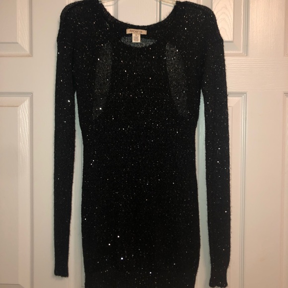 Arden B sequin tunic sweater w/back cut-outs - Picture 4 of 6